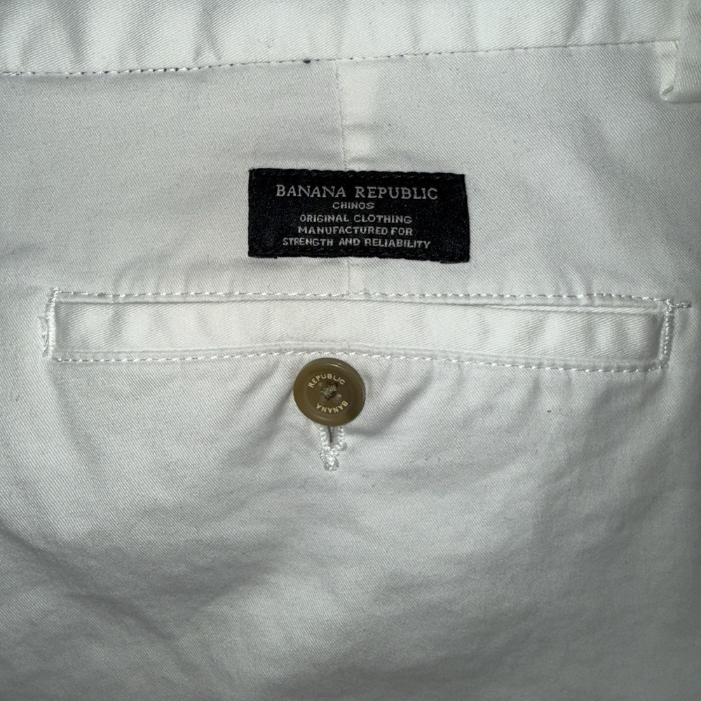 Men's Banana Republic Fulton Skinny Chino Pants Beige Size 34x30 - Picture 3 of 6